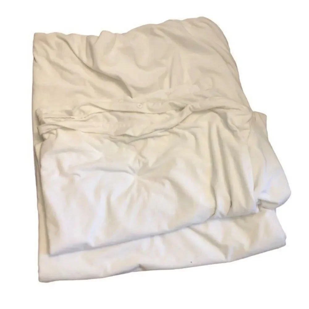 Pottery Barn Kids White Soft Velour Duvet Cover Twin 68” x 86”